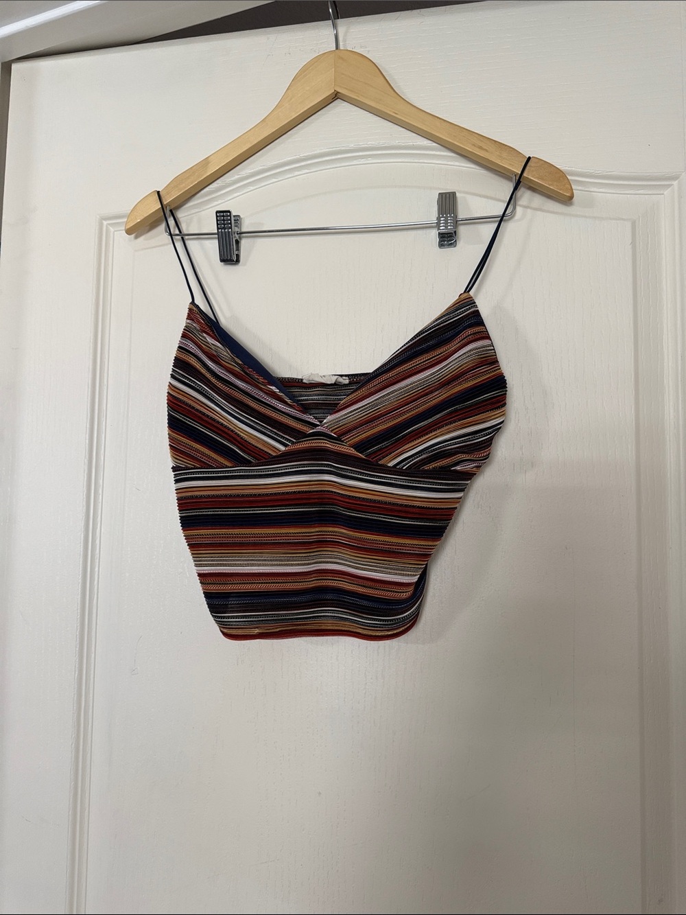 Striped Multicolor Spaghetti Strap - Multicolor